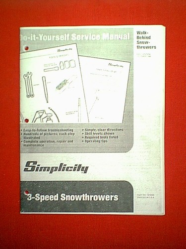 Simplicity speed snowthrower - 3,